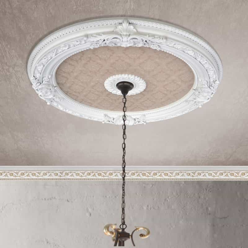 Blanco Round Chandelier Ceiling Medallion 36In