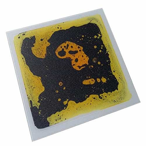 Art3d Liquid Dance Floor Colorful Home Decor Tile, 12" X 12" Yellow-Black
