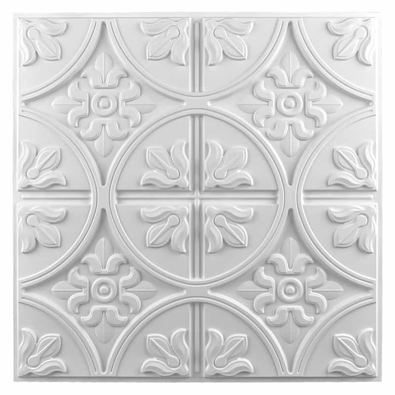 Art3d Drop Ceiling Tiles 2X2, Glue-Up Ceiling Panel, Fancy Classic Style In White…