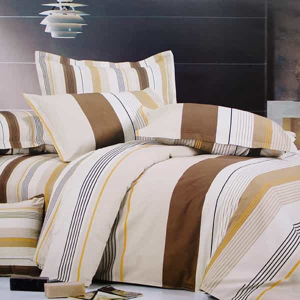 100% Cotton 3Pc Comforter Cover - Shale