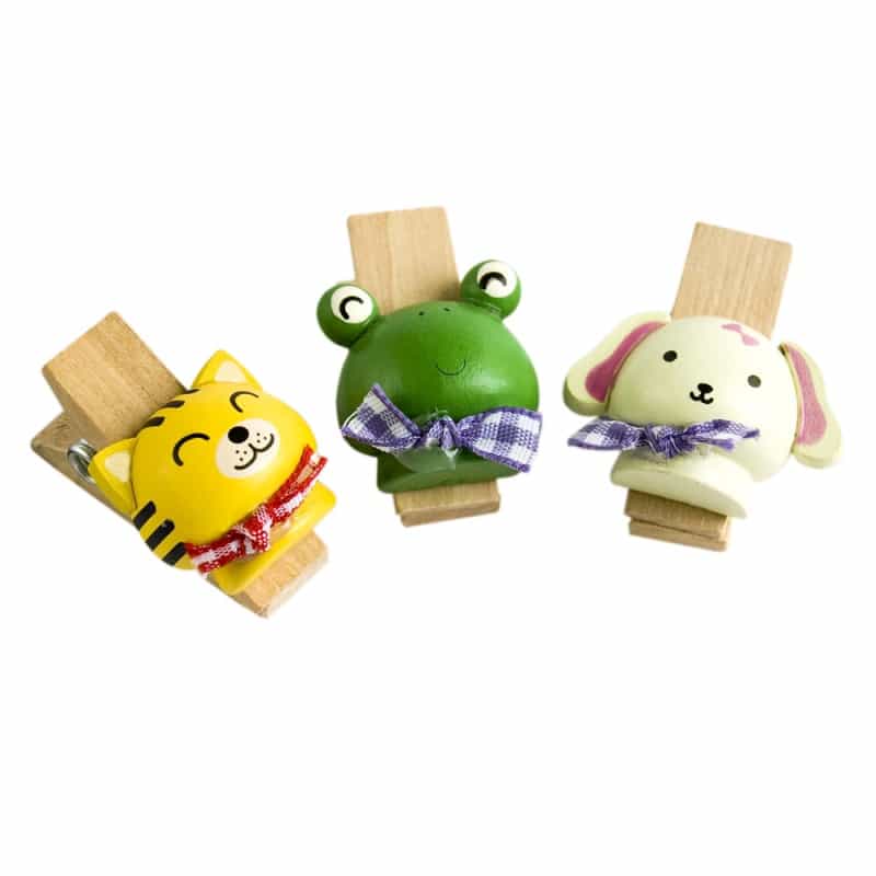 - Wooden Clips / Wooden Clamps - Naughty Animals-2