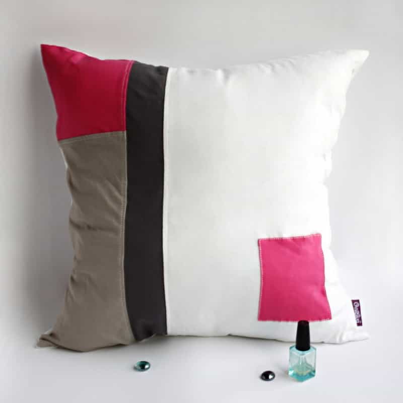 Onitiva Knitted Fabric Patch Work Pillow Cushion Floor Cushion - Sweet Lady