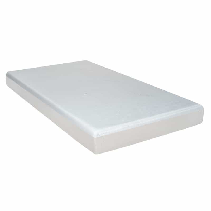 Que 6 Inch Full Size Memory Foam Mattress, Gel Infused, Fabric Upholstery