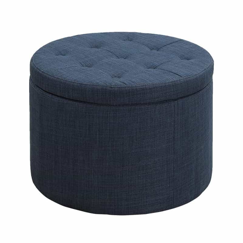 Designs4comfort Round Shoe Storage Ottoman