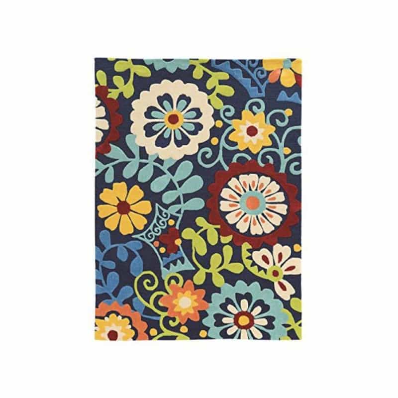 Trio Frond Navy & Blue 8X10, Rug
