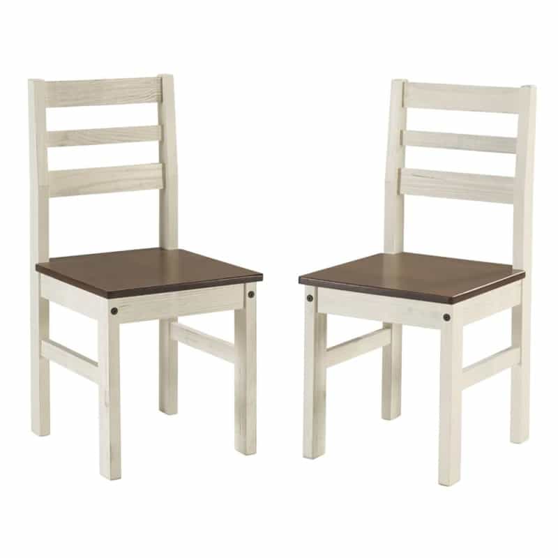 Model Cadb107 Cottage Series Dining Chairs (Set Of 2) In Distressed White