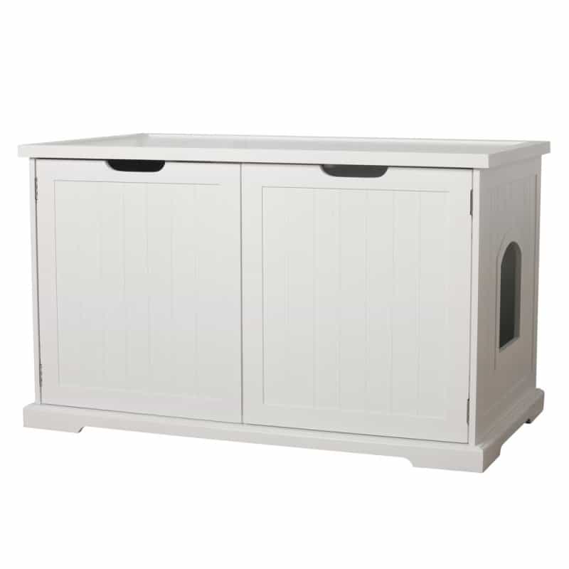 Cat Washroom Bench, White