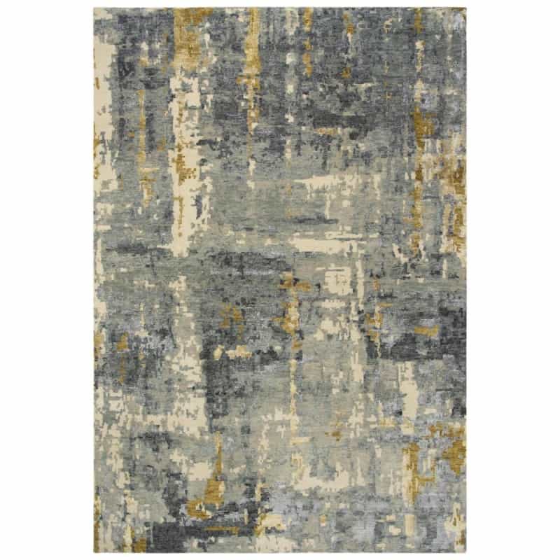 Hand Knotted Cut Pile Wool/ Viscose Rug, 9' X 12'