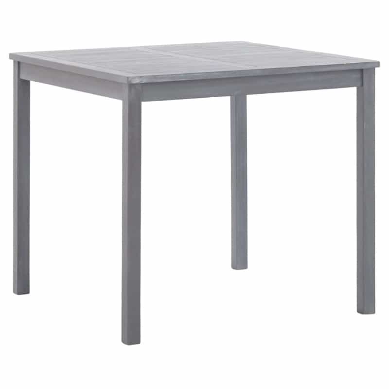 Dining Table Grey Solid Acacia Wood 31.5X31.5X29.1In Durable
