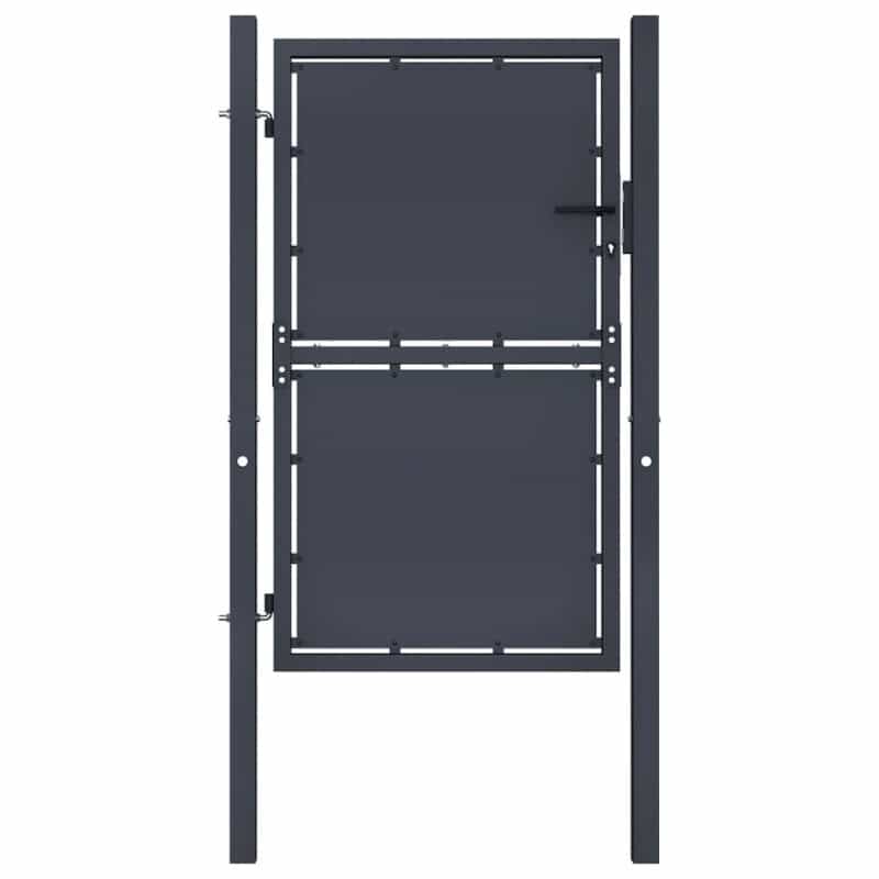 Vidaxl Garden Gate Steel 39.4"X59.1" Anthracite 4520