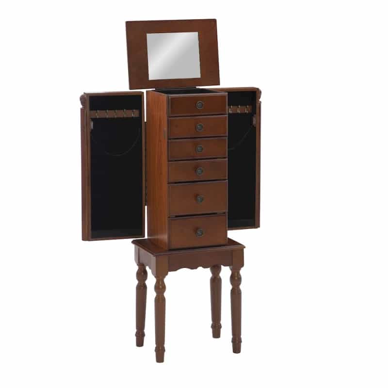 Deep Cherry Jewelry Armoire