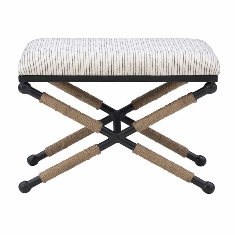 Ashburn Campaign Accent Stool Striped
