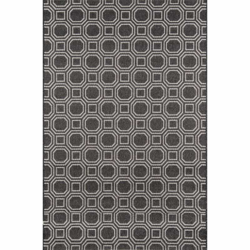 Contemporary Rectangle Area Rug, Charcoal, 7'10" X 10'10"