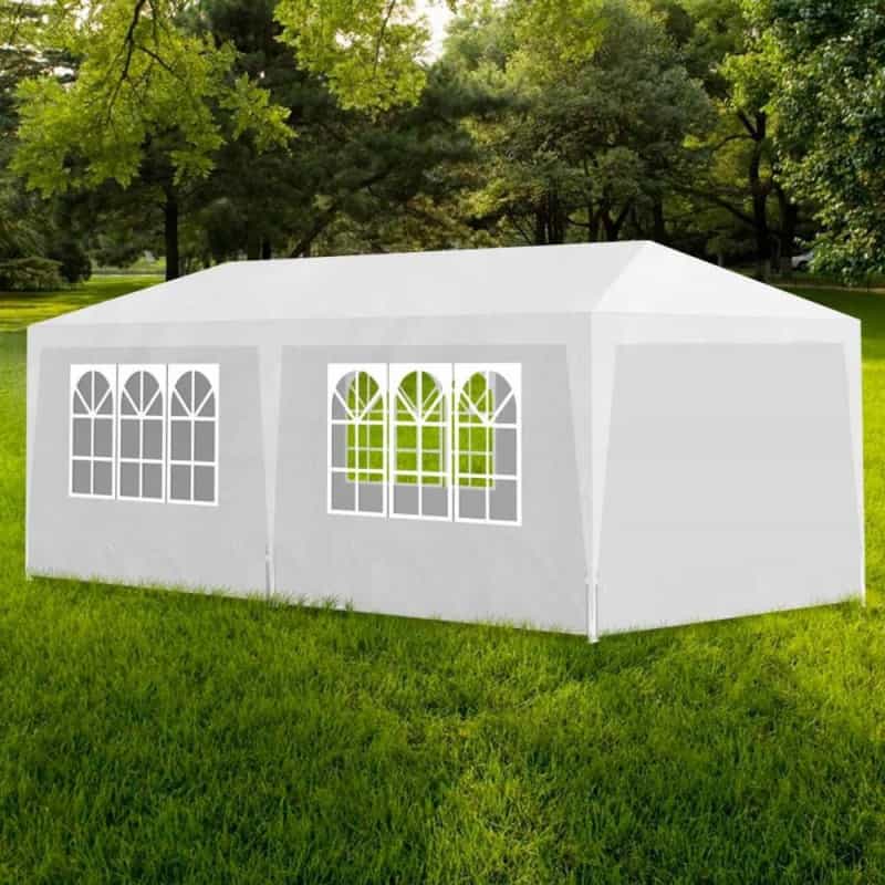 Party Tent White Polyethylene 9.8 X 19.7 Ft Durable Party Tent