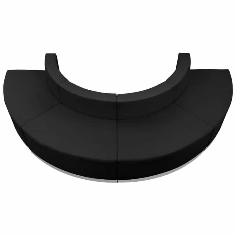 Alon Black Leathersoft Reception Configuration, 4 Pieces