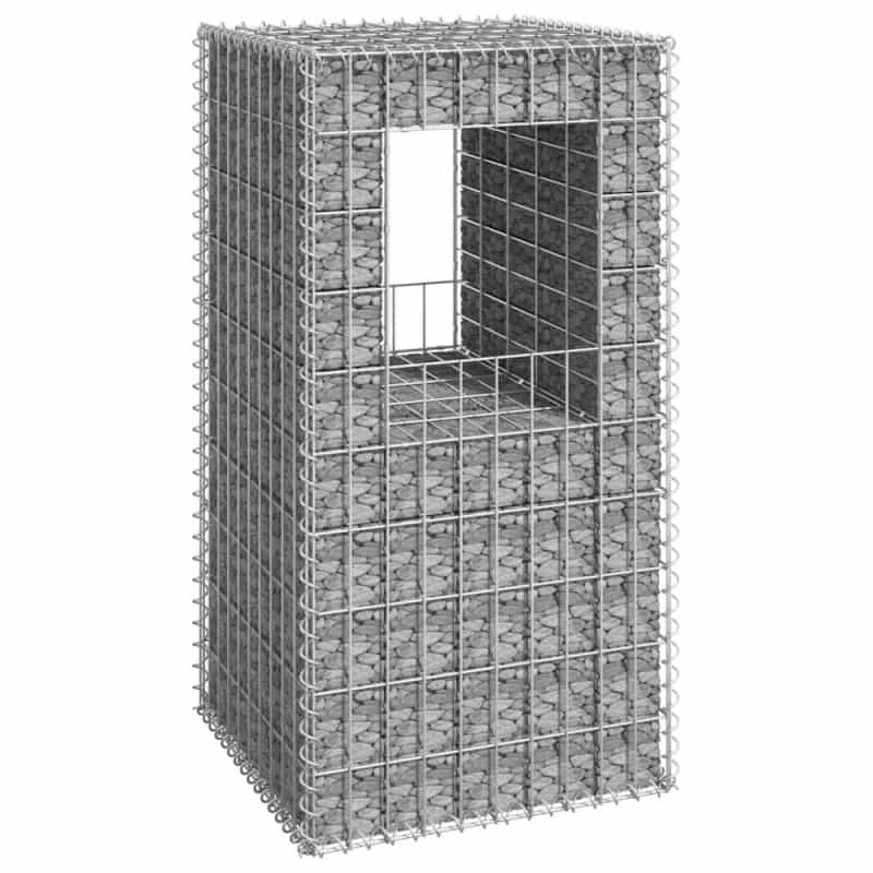 Vidaxl Gabion Basket Post 19.7"X19.7"X39.4" Iron
