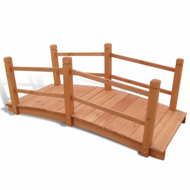 Garden Bridge Natural Wood Solid Wood Medium Durable