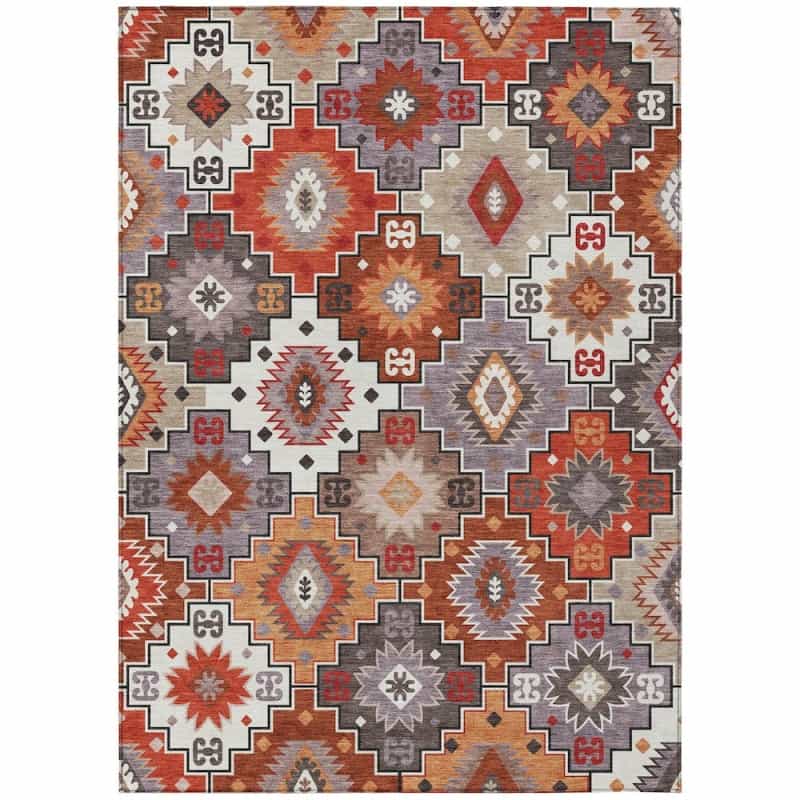 Machine Washable Indoor/Outdoor Chantille Acn2123 Paprika 2'6" X 3'10" Rug