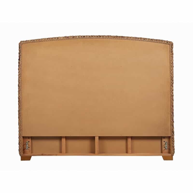 Laughton Woven Banana Leaf Queen Panel Headboard Amber
