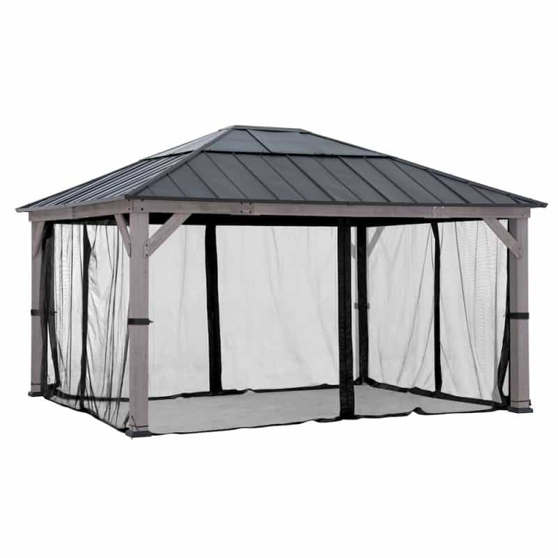 Gazebo Mosquito Netting For 13 Ft. X 15 Ft. Wooden Gazebos