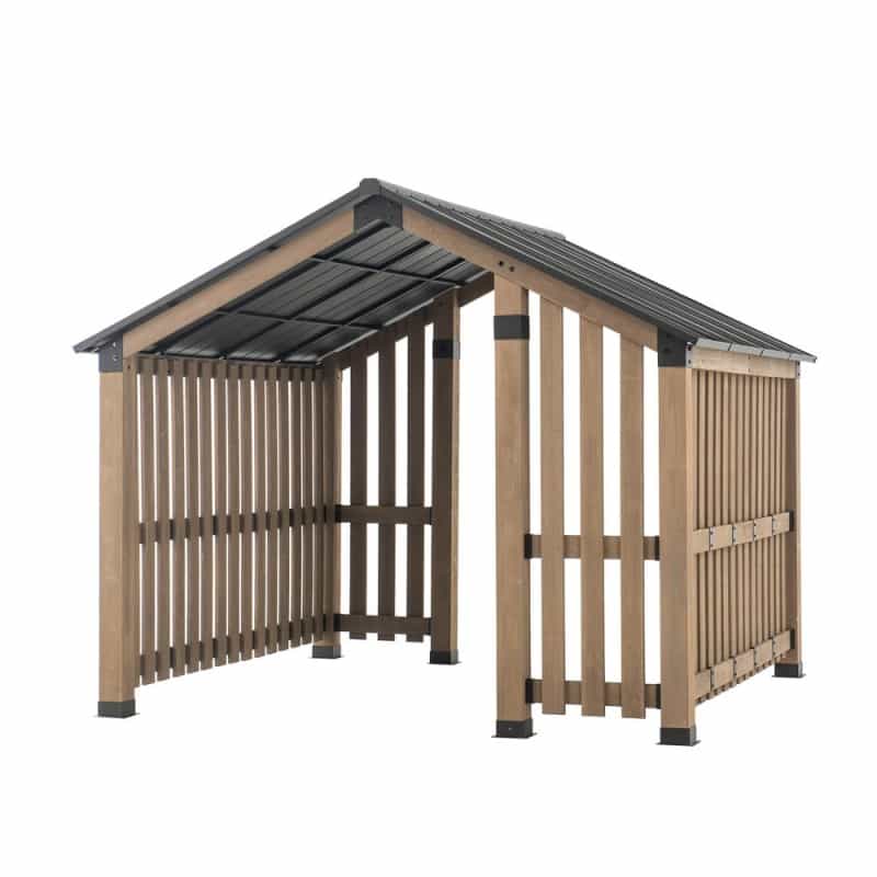 Summercove Sienna 11 Ft. X 11 Ft. Cedar Wood Framed Hot Tub Gazebo With Steel Hardtop