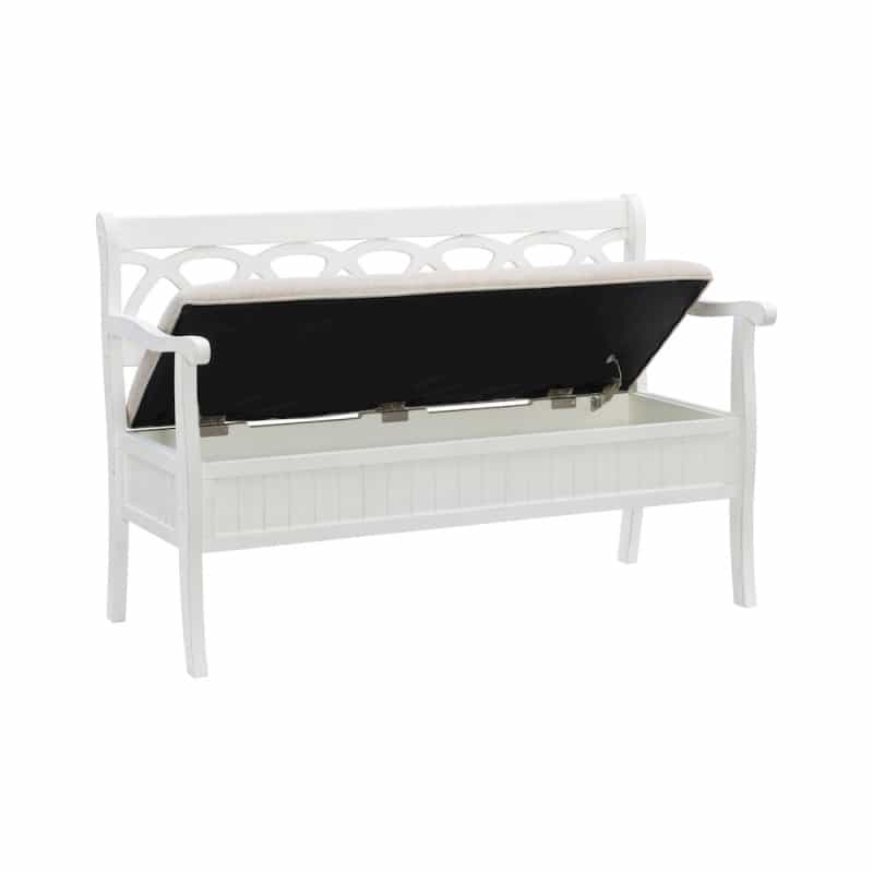 Elliana Storage Bench - White