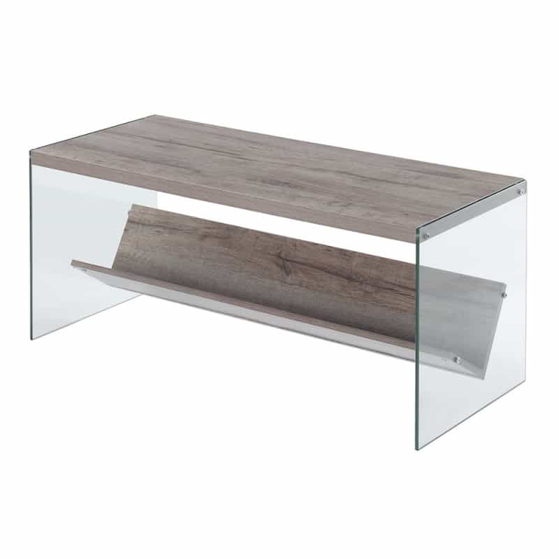 Soho Glass Coffee Table With Shelf