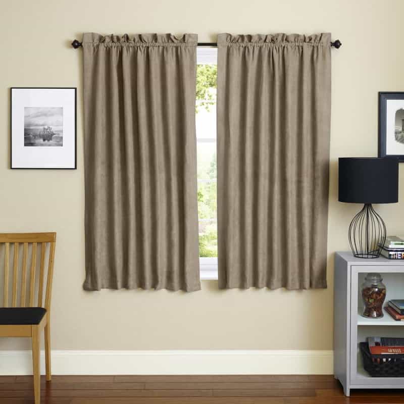 Blazing Needles 63-Inch By 52-Inch Microsuede Blackout Curtain Panels (Set Of 2)