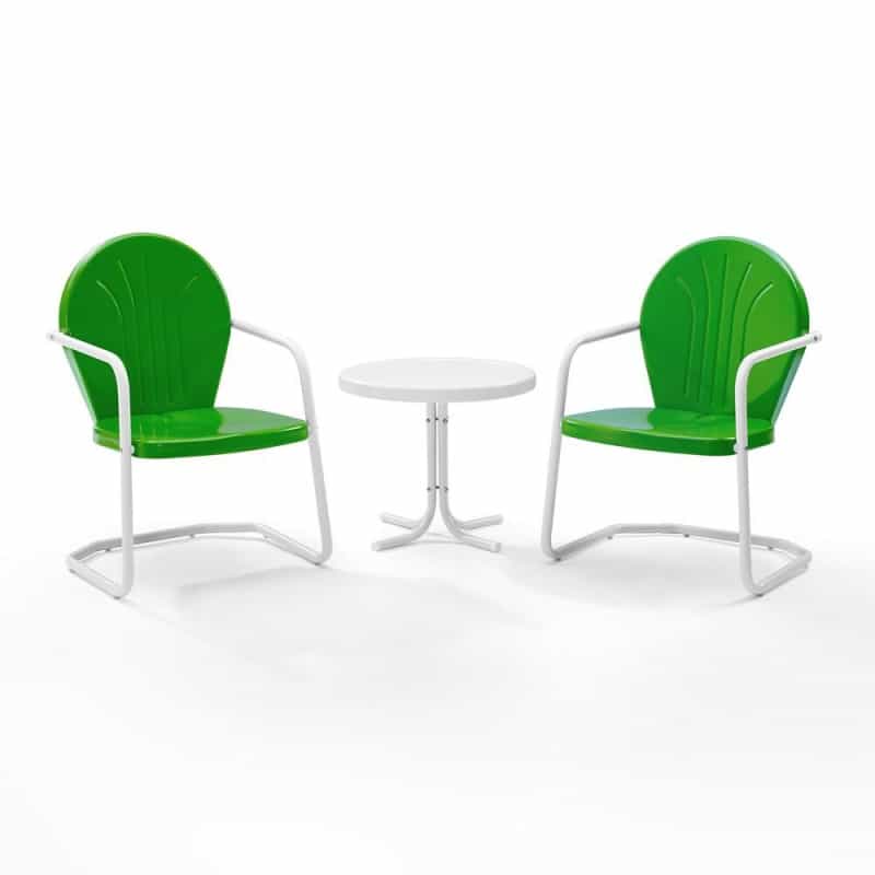 Griffith 3Pc Retro Outdoor Chair Set - Side Table & 2 Chairs