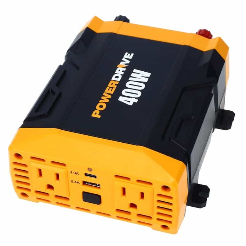 400 Watt Power Inverter 12V Dc To 110V Ac With 2 Outlets 2 Ports