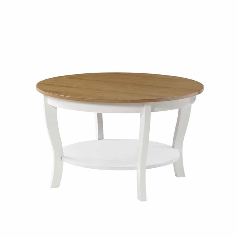 American Heritage Round Coffee Table With Shelf