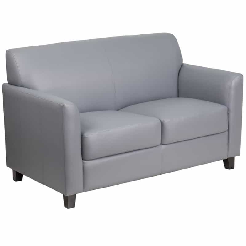 Diplomat Gray Leathersoft Loveseat