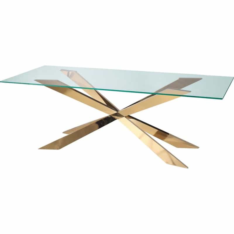 72'' Dining Table With Gold Base