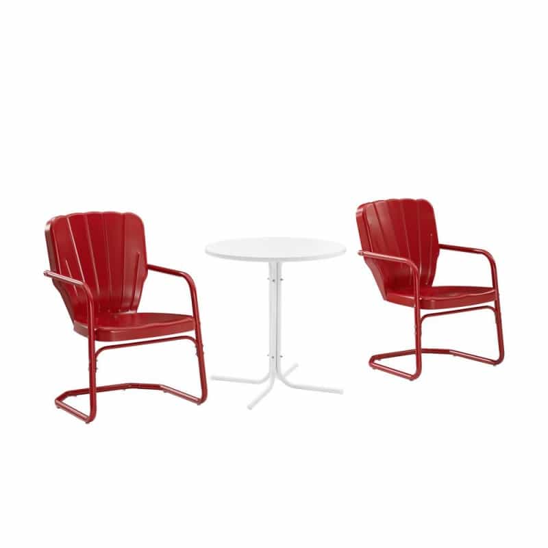 Ridgeland 3Pc Retro Outdoor Bistro Set - Bistro Table & 2 Chairs