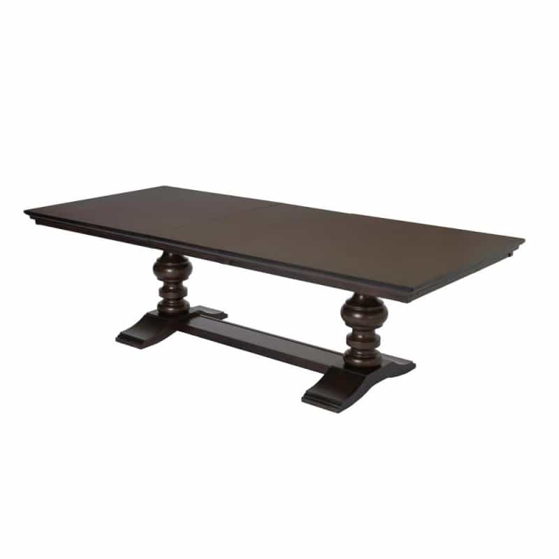 80"-100" Extension Dining Table W/Center 20-Inch Leaf, Cappuccino Color