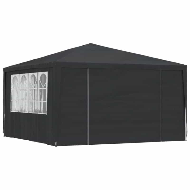 Party Tent Anthracite Polyethylene, Steel 13.1 X 13.1 Ft