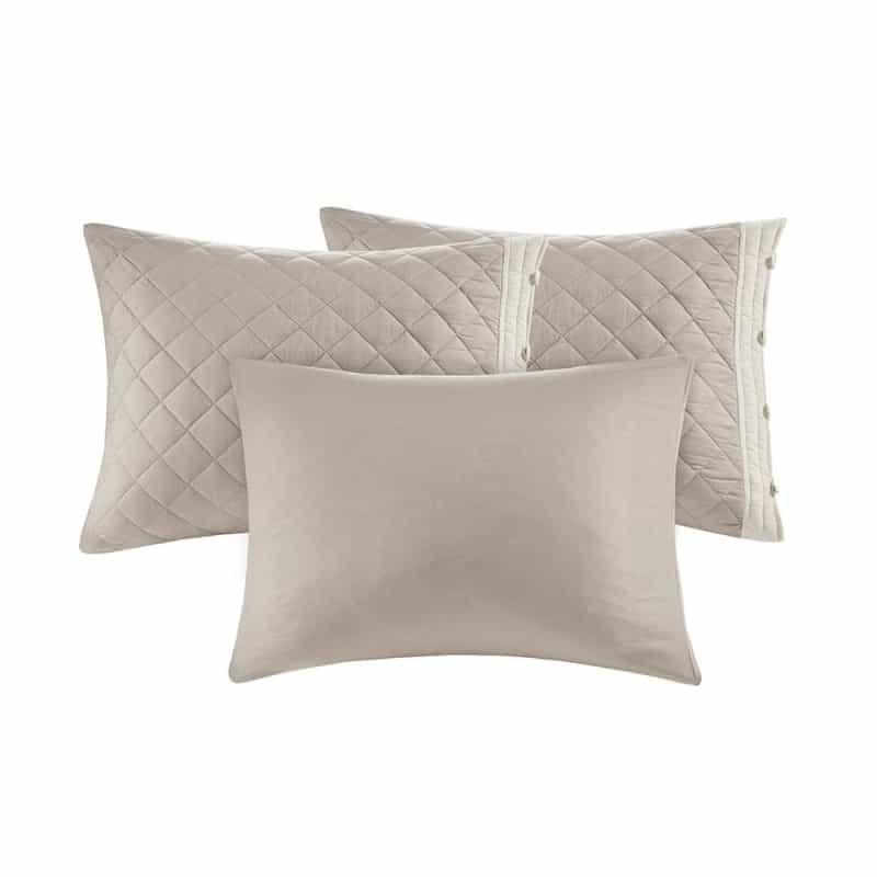 Breanna 6 Piece Cotton Daybed Cover Set, Khaki Color