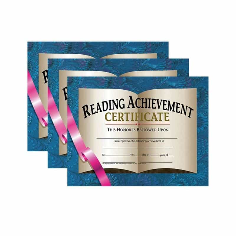 Reading Achievement Certificate, 30 Per Pack, 3 Packs