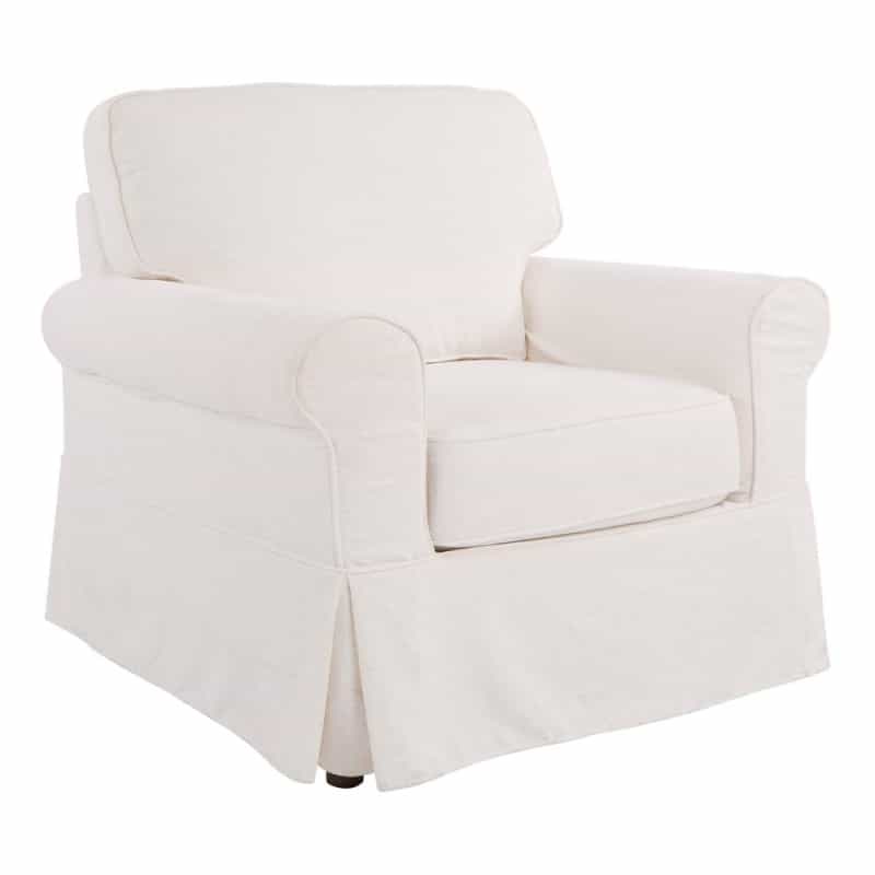 Chair With Ivory Slip Cover