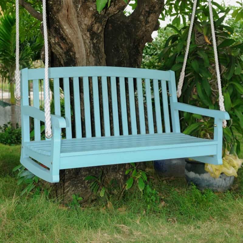 Acacia Two Seater Swing With Curved Back