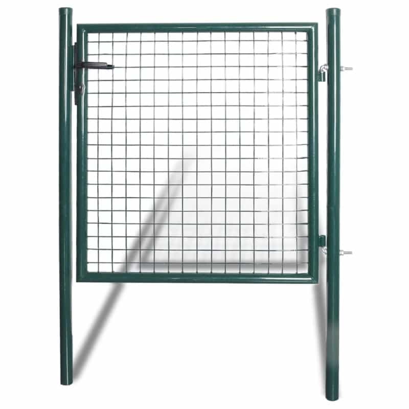Vidaxl Single Door Fence Gate Powder-Coated Steel, 142030