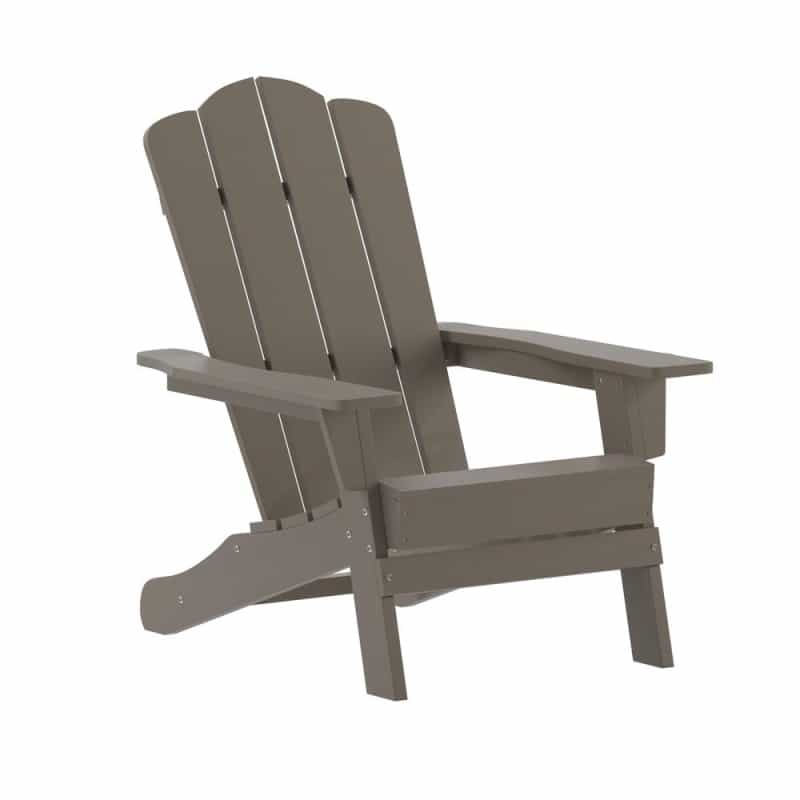 Contemporary Commercial Grade Adirondack Patio Chair With Cupholder