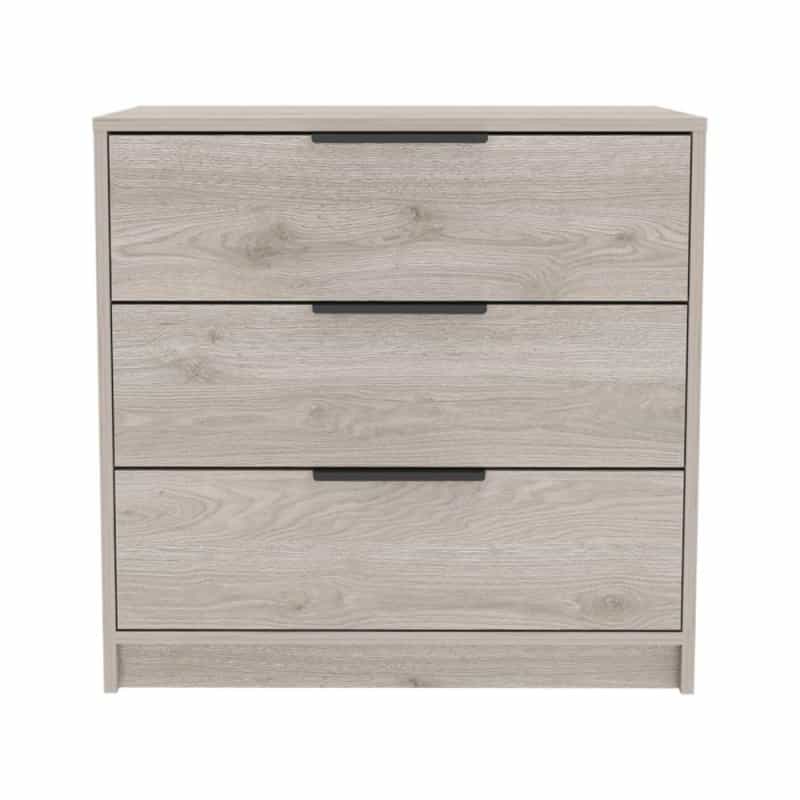 Depot E-Shop Egeo 3 Drawers Dresser, Countertop, Three Drawers, Light Grey, For Bedrom