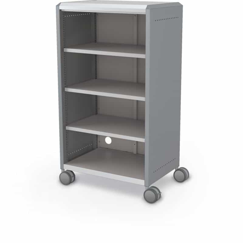 Compass Cabinet - Midi H3 -Shelves / Casters - Cool Grey