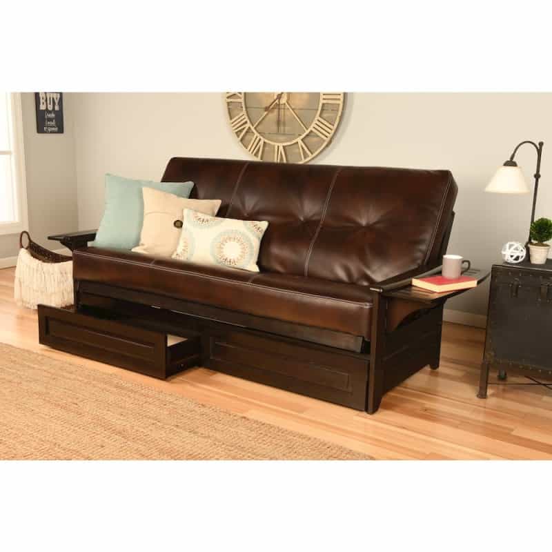 Phoenix Frame-Espresso Finish-Oregon Trail Java Mattress-Storage Drawers