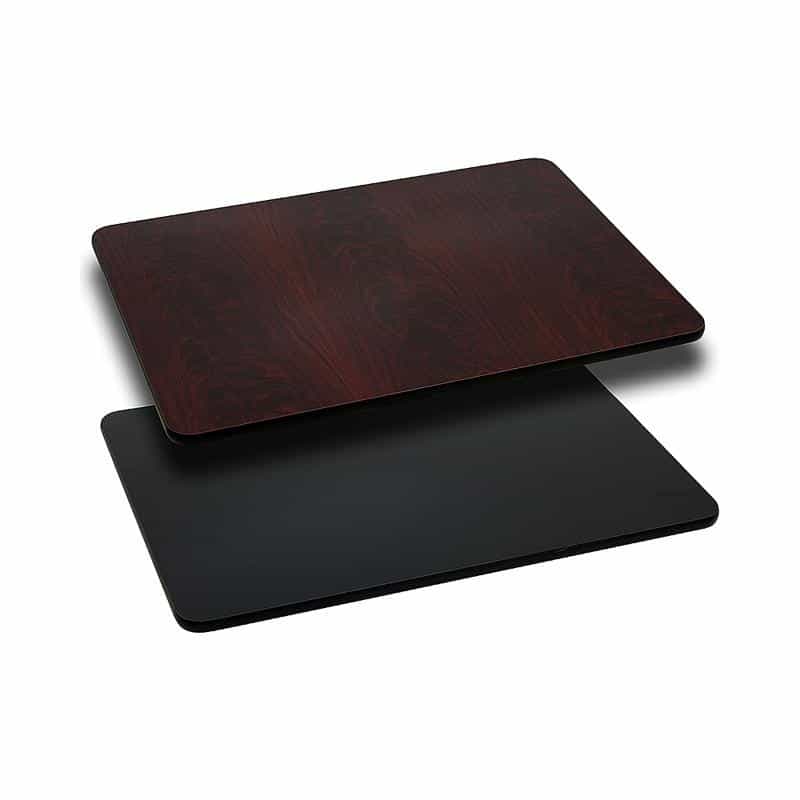 24'' X 42'' Rectangular Table Top With Black Or Mahogany Reversible Laminate Top