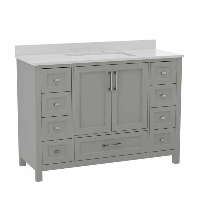 48 Inch Bathroom Vanity With Sink, Storage Cabinet With Soft Close Doors, Gray