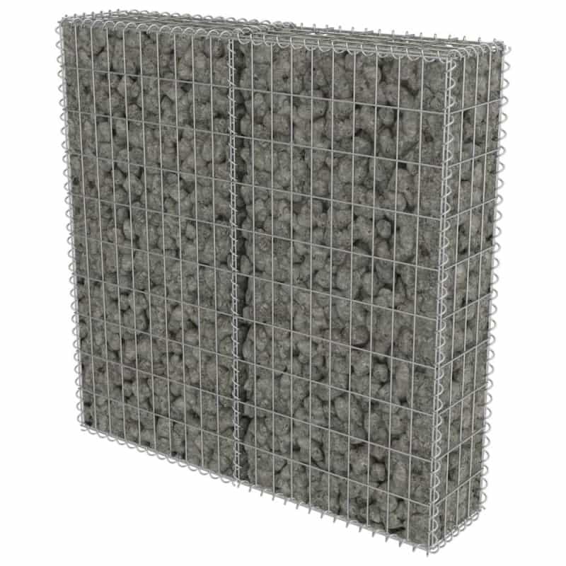 Vidaxl Gabion Wall With Covers Galvanized Steel 39.4"X7.87"X39.4", 143578