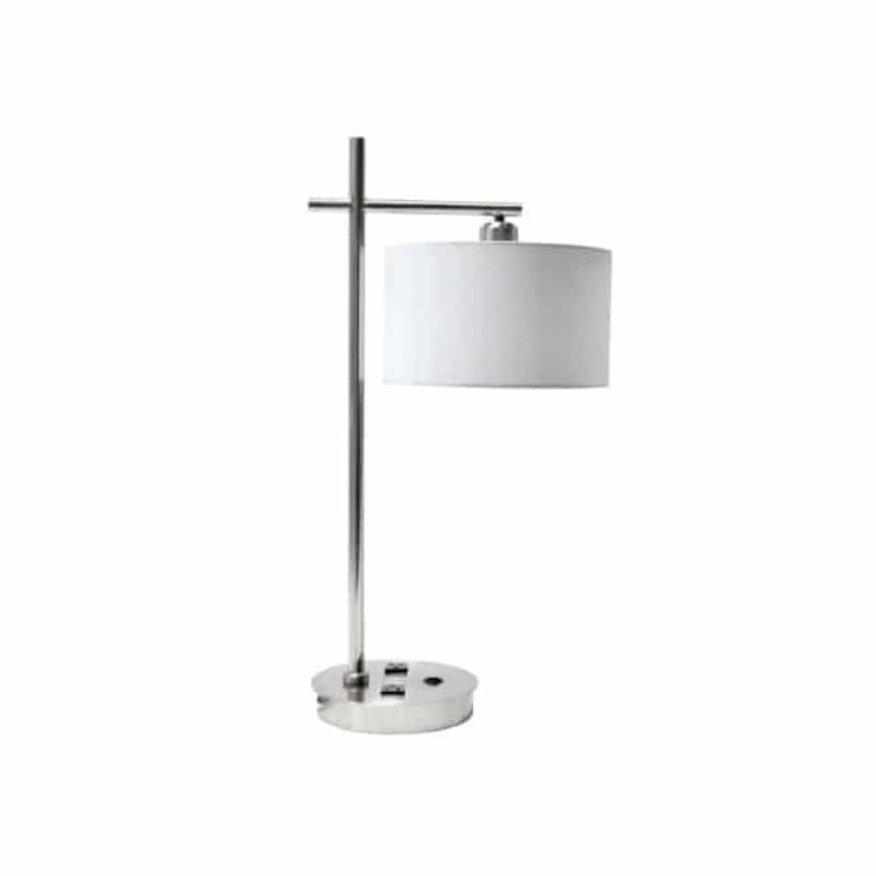 1Lt Incandescent Table Lamp,Usb Port, Sc
