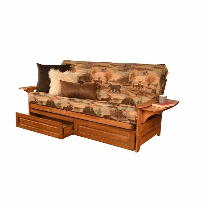 Phoenix Frame-Barbados Finish-Canadian Wildlife Mattress-Storage Drawers
